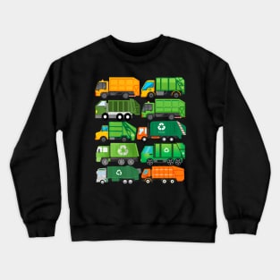 Garbage Truck Recycling Day Trash Waste Separation Birthday Crewneck Sweatshirt